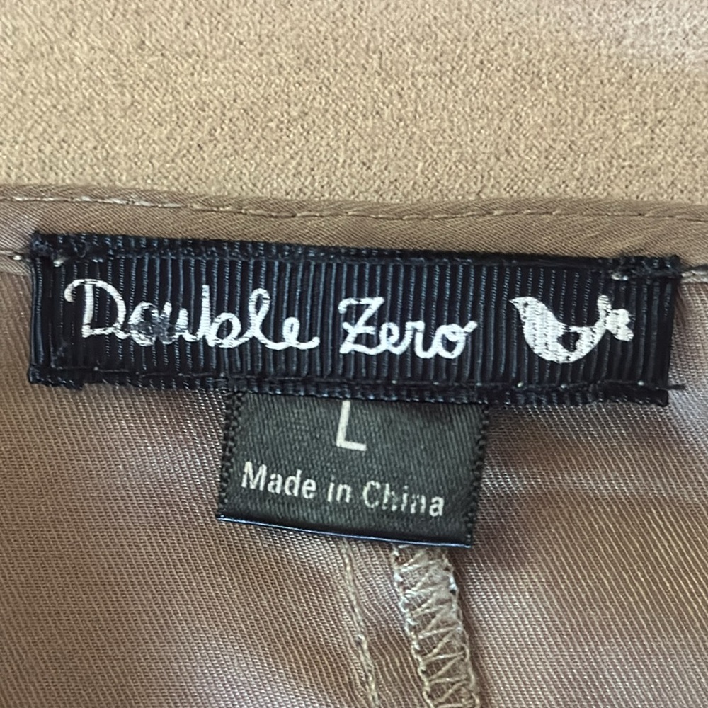 DOUBLE ZERO.Long Sleeve Wrap Dress.Faux Leather accents on shoulder/Slee… - Picture 8 of 12
